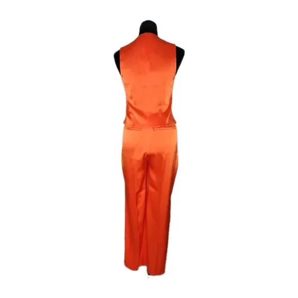 Nanushka Difya Satin Draped Crisscross Top & Millo Pleated Satin Pants S/XXS - Picture 4 of 7